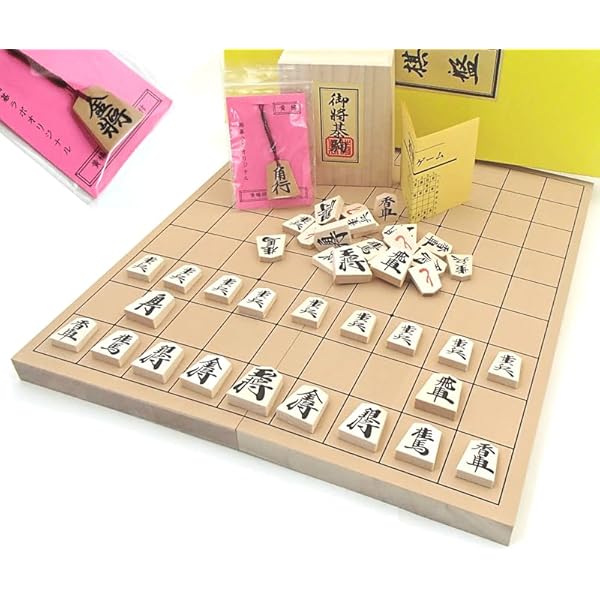 高級将棋盤 ６寸 桂 デラックスセット 新品 将棋セット 新桂6号折将棋盤セット(木製将棋駒楓一字押彫駒裏