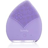 【Sunmay Leaf】Sunmay 洗顔ブラシ 電動 超音波 シリコン 洗顔ブラシ クレンジングクリーナー 記憶機能付き 防水 充電式 (パープル)