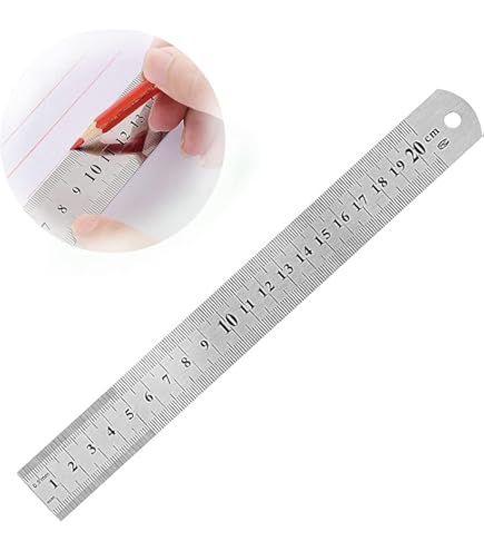Amazon.co.jp: 直尺 定規 ステンレス 20cm アルミ直尺 メモリが
