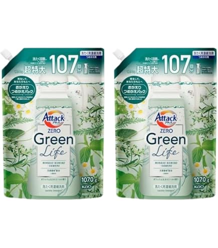 Amazon | 花王 アタックZERO Green Life グリーンライフ 液体 洗濯洗剤