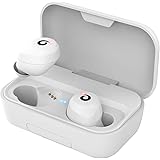 Bluetooth イヤホン ワイヤレス イヤホン IPX7完全防水 Hi-Fi高音質EDRが搭載 自動ペアリング SBC&AAC対応 完全ワイヤレス イヤホン 両耳 左右分離型 自動ON/OFF Siri対応 音量調整可能 マイク内蔵 技適認証済 ブルートゥース スポーツ イヤホン iPhone/Android対応 ホワイト