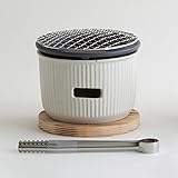 LOLO | 炭焼きグリル 白小 | 卓上 | アウトドア | 日本製 | ソログリル |