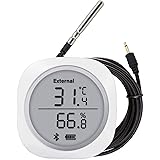Inkbird 温湿度計 Bluetooth対応 データロガー デジタル 温度計 湿度計 スマホで温度湿度管理 グラフ記録 プローブ付き マグネット付き °Cと°Fの切り替え 温度管理 (IBS-TH1 PLUS)