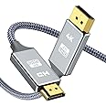 Snowkids DisplayPort to HDMI 1.8M(4K 30Hz) Unidirection Displayport to HDMI Converter Cord Male to Male, Non-bidirectional DP