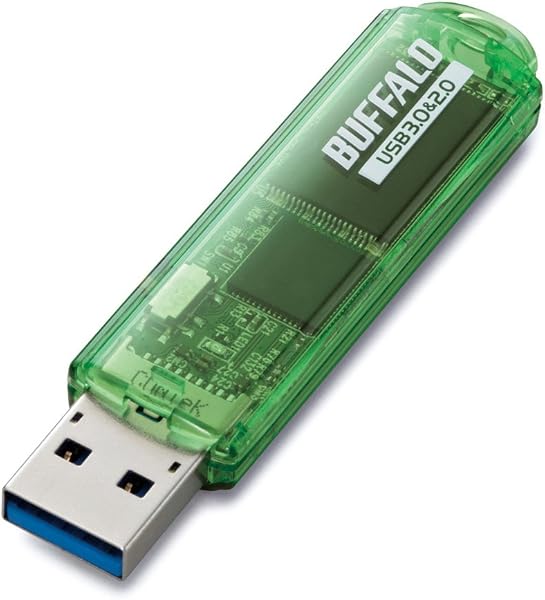 バッファロー BUFFALO USB3.0対応 USBメモリ スタンダードモデル 64GB グリーン RUF3-C64GA-GR - 1
