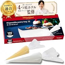 Amazon | 絞り袋 【現役パティシエ監修＆動画】 100枚箱入り Mサイズ