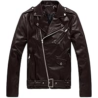 Amazon | [cnstone] レザー調ジャケット シングルライダースジャケット