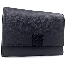 ロエベ アナグラム バーティカルウォレット スモール ブラック 三つ折り財布 LOEWE 【新品同様】ロエベ アナグラム バーティカルウォレット
