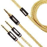 NOBUNAGA Labs 鳳陽 極 (Houyou-Kiwami) 【3.5mm3極ステレオミニ/3.5mm2極モノラルミニ×2】 純銀線金メッキ16芯ヘッドホンケーブル
