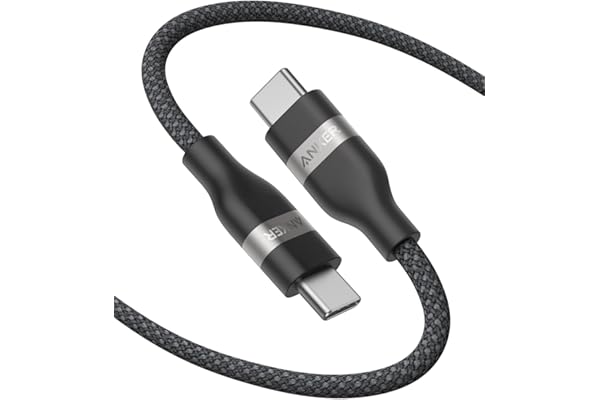 Anker USB-C & USB-C ケーブル (1.8m, 240W, 高耐久ナイロン) USB PD対応 MacBook Pro iPhone 16 / 15 Galaxy iPad Pro/Air MacBook Pro/Air 各種対応 ブラック