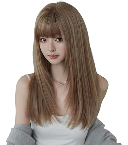 Amazon.co.jp: ウィッグ セミロング パーマ ミディアム ロング カツラ
