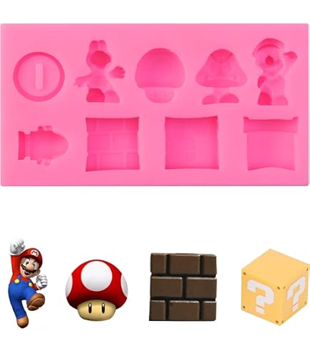 3-Piece Silicone Fondant Mold Set - Cartoon Character Chocolate Candy Molds For Cake Decorating & Baking
