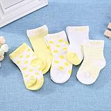 Domybest 5pcs ベビーソックス 子供ソックス 靴下 チューブソックス キッズ 男の子 女の子 0-6歳 春秋 かわいい 滑り止め 通園 通学 お出かけ 普段着