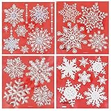 スノーフレーク装飾ウィンドウステッカー、25 Snowflakes byクリスマス家