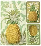 Royal Pineapple Bridge 2 Score Pads Playing Cards Gift Set