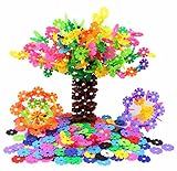ルバSan建築ブロック脳Flakesプラスチック建物Discsおもちゃセット、創造教育Snowflakes Toy Set , 740個
