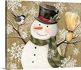 Susan Wingetプレミアムシックラップキャンバス壁アート印刷題名Woodland雪だるま 24" x 20" 2379561_24_24x20_none