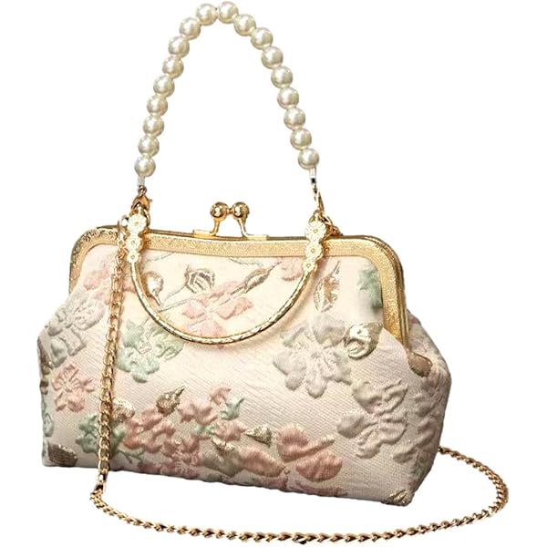 Amazon | [ブリリアントピース] プチポワン風刺繍バッグ 「黒地に