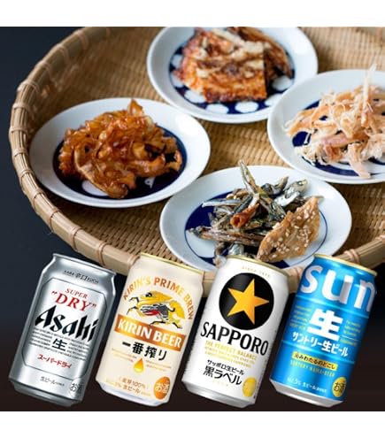 ビール詰め合わせ 4箱(フレッシュバジル) Amazon.co.jp: 【お歳暮】スッキリ系メーカービール＆厳選おつまみ4種