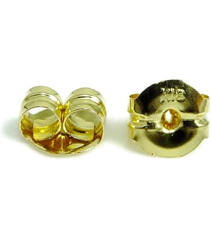 Amazon.co.jp: 地金 ピアス キャッチ K18 18金 (K18 サイズS 宅急便