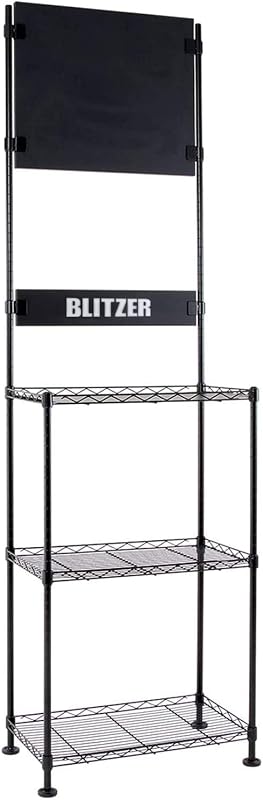 BLITZER(ブリッツァー) ダーツスタンド スチールラック方式採用 本体サイズ: 約 202 x 61 x 36 cm 自立式 簡単組立 ダーツホルダー付属 安定性のある大型アジャスター(足)採用 インテリアの雰囲気を邪魔しない本格的な仕様 BSD21-BK
