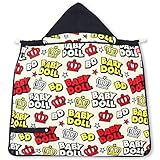 ベビードール フード付 3WAYケープ おくるみ 総柄 ベビー ブラック