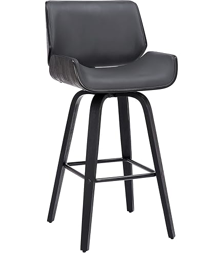 【色:グレー/ブラック_サイズ:座面65cm_スタイル:Fox】アルメンリビング Amazon｜アルメンリビング(Armen Living) Fox チェア グレー