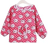 幼児 エプロン ベビー 長袖 スモック 食事用 お絵かき用 泥遊び用 1-2歳 (2)