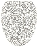 Toilet Tattoos TT-1089-O Lovely Lace Toilet Lid Applique [並行輸入品]