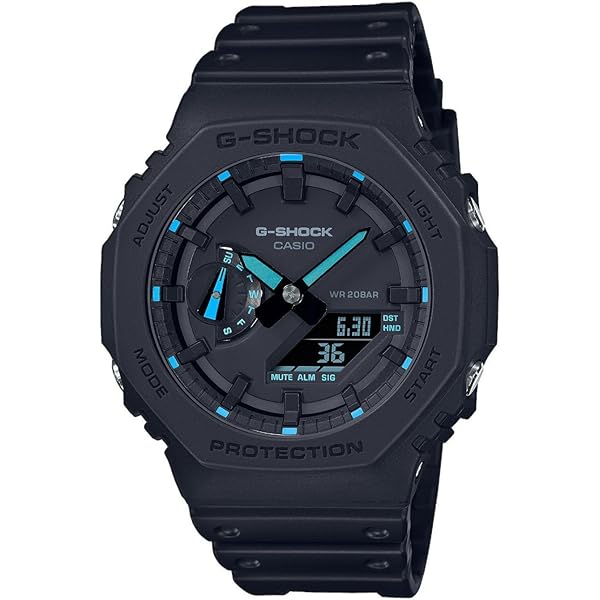 Amazon | カシオ GA-2100-1A4ER G-Shock ネオンアクセント クォーツ