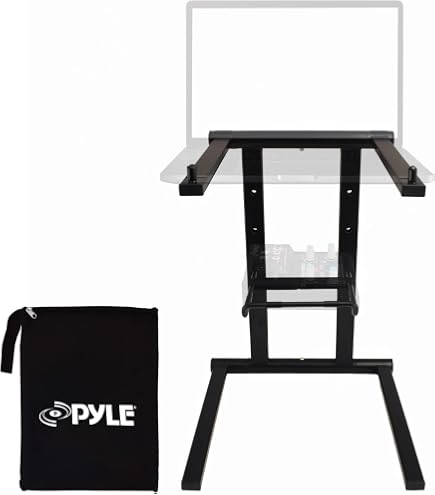 Headliner Covina Portable Dual DJ Controller Stand; Adjustable and