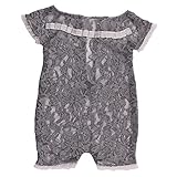 Refaxi 女の子の男の子新生児の赤ちゃんのレースのロンパースのコスチューム写真の写真の小道具の装飾（グレー）