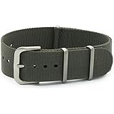 [カシス]CASSIS TYPE NATO ナトータイプ時計ベルト 20mm グレー ナイロン時計ベルト #141.601S 090 020