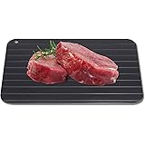 急速解凍プレート トレイ アルミ合金 熱を加えず 快速解凍皿 肉・魚介・ステーキの解凍に (23X16.5X0.2cm)