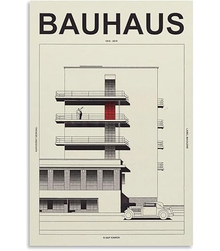 アートポスター オリジナルバウハウス展 エキシビジョンポスター Running-Bauhaus-whole-black.
