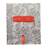 【ノーブランド品】ローラー　ローラーレギュラー替筒 花柄絵画　取っ手付き 壁装飾 DIY ハンドル付き エンボス 塗装 7インチ 花＆鳥柄 パターン