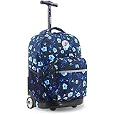 J World New York Sunrise Rolling Backpack