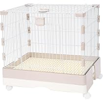 Amazon | ウサギケージ ベージュ 1段 60*46*56cm うさぎ モルモット
