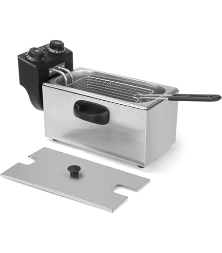 Amazon | 業務用 電気フライヤー 1槽式 卓上タイプ（メインスイッチ付  