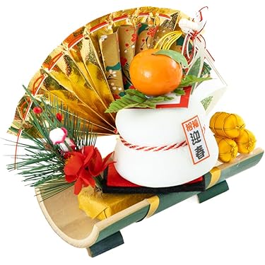 お正月飾りセットC 勝わら門松飾り 小さな注連縄飾り 輪飾り 鏡餅飾り中 敷