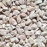 天然石 玉石砂利 1-2cm 200kg パウダーピンク (ガーデニングに最適 ピンク砂利）