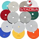 4 inch wet dry diamond polishing pads - For Granite Concrete Travertine Marble Polishing 7 Pcs Set B