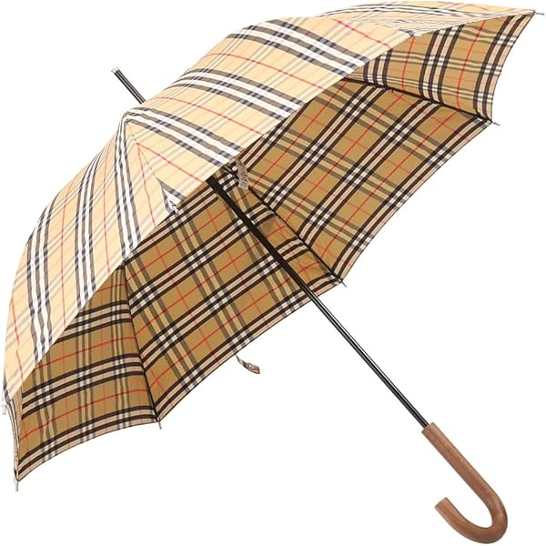 ✨美品✨【バーバリー】長傘　ブランド傘　ブラックグレー　ブランドマーク BURBERRY 訳あり商品 30%OFF バーバリー 日本製 ホースマーク