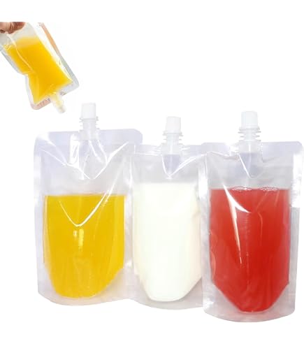 Amazon｜KazeSo スパウトパウチ 200個セット 透明 30ml〜500ml