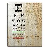 グランジEye Chart – アンティーク調アンティークヴィンテージOptician 's Logmar Snellenチャートビジョンテストin Rust rusty-pattern壁アートプリン