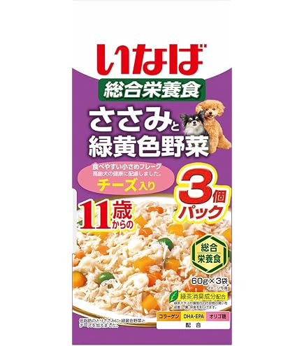 Amazon.co.jp: いなば ささみと緑黄色野菜 14歳からのとり軟骨入り 60g