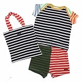 DENIM DUNGAREE ボーダーテンジク BABY SET 92CZYクレイジー2 BS(80)