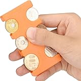 MM&UU コインホルダー 携帯 コインケース 小銭入れ 取り出し便利 硬貨収納 オレンジ