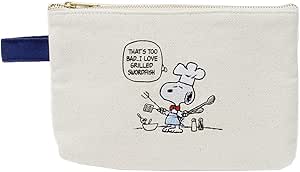 Amazon Co Jp ピーナッツ スヌーピー クッキング マルチポーチ 名作 Peanuts Snoopy キャンバス生地 帆布 キャラクター シンプル フラットポーチ ペンケース 筆箱 収納 小物入れ 文房具 オフィス用品