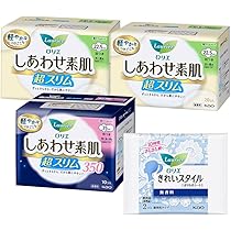 生活用品7個セット ロリエ しあわせ素肌 ボタニカルコットン100％ 多い昼用 羽つき